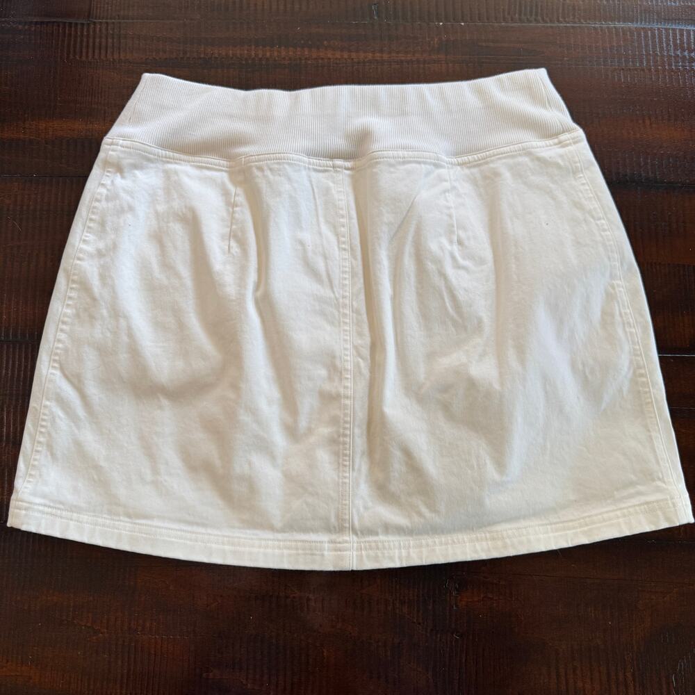 Alo Yoga Night Out Cargo Skirt Zip Front Ivory Size Large EUC W6403R - Picture 4 of 13